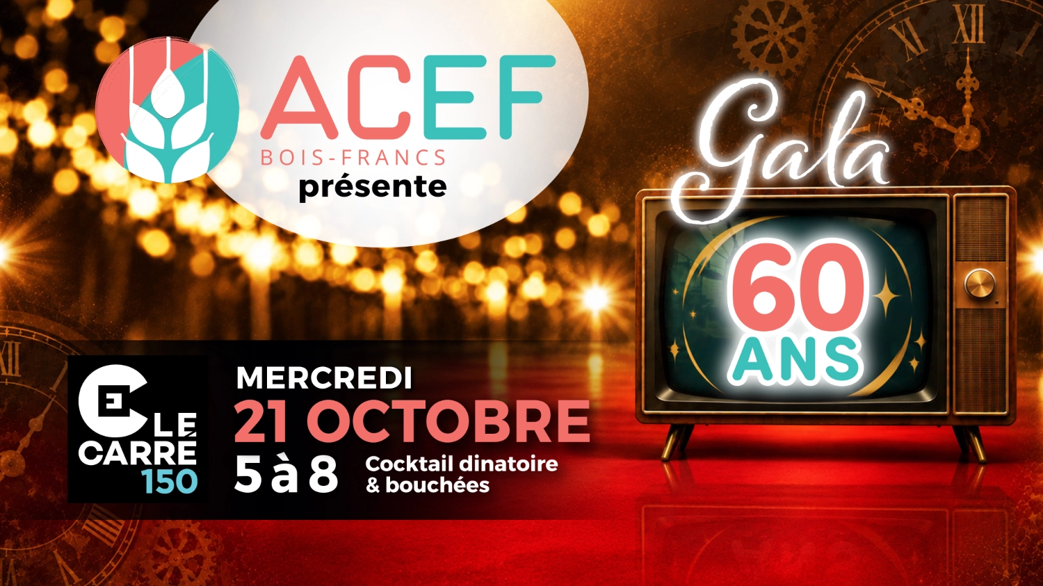 Affiche pour les 60 ans de l'ACEF des Bois-Francs